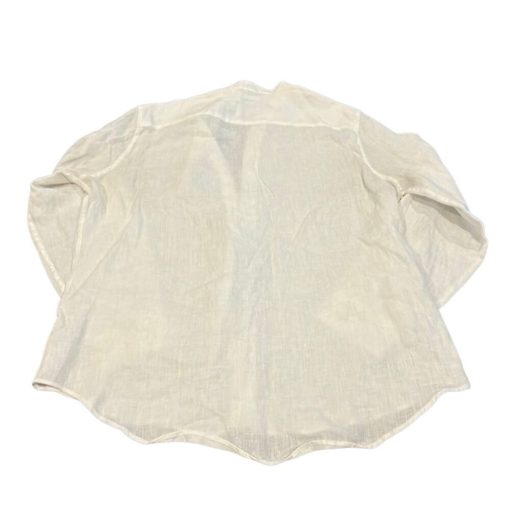 Murano Baird McNutt Linen Linen Button-Front Shirt size L - Picture 2 of 10